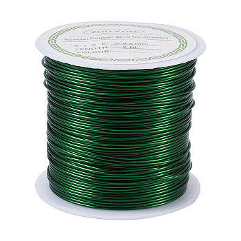 Round Copper Wire Copper Beading Wire for Jewelry Making, Long-Lasting Plated, Green, 20 Gauge, 0.8mm, about 26.24 Feet(8m)/roll