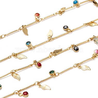 Colorful Brass+Enamel Bar Link Chains Chain
