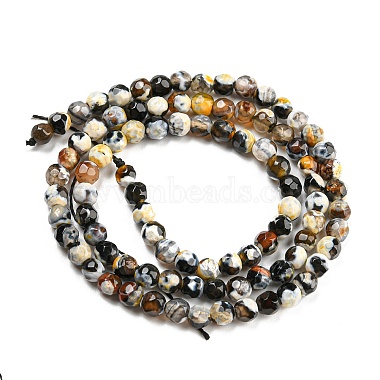Dyed Natural Fire Crackle Agate Beads Strands(G-G007-01)-4