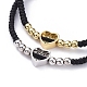 Heart Adjustable Brass Nylon Thread Braided Bracelets(BJEW-JB04986-02)-3