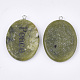 Natural Peridot Pendants(G-S344-90C)-2