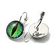 Dragon Eye Glass Leverback Earrings with Brass Earring Pins(EJEW-Q798-01R)-2