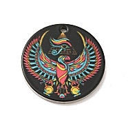 201 Stainless Steel Pendants, Flat Round, Stainless Steel Color, Eagle Pattern, 25x1mm, Hole: 1.8mm(STAS-J041-04A)