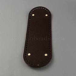 Oval PU Leather Knitting Crochet Bags Nail Bottom Shaper Pad, with Iron Nail, for Bag Bottom Accessories, Coconut Brown, 30x10.1x1cm, Hole: 5mm(PURS-WH0001-64C)