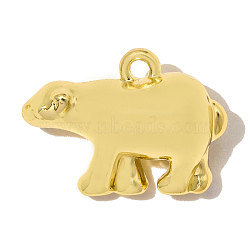 Zinc Alloy Pendants, Bear Charms, Hand Polished, Golden, 16x12mm, Hole: 2mm(AL-OY001-20G)