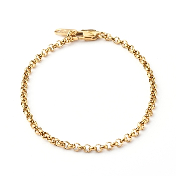 304 Stainless Steel Rolo Chain Bracelets, Golden, 7-1/2 inch(19cm)