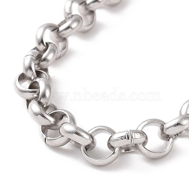 Non-Tarnish 304 Stainless Steel Rolo Chain Bracelet for Men Women(BJEW-E031-06P-01)-2