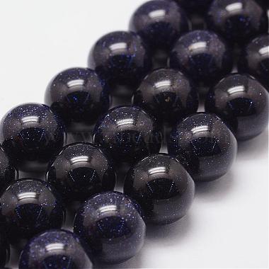 12mm Round Blue Goldstone Beads