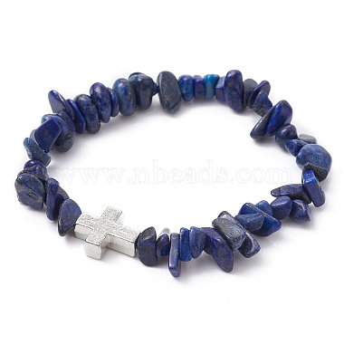 3Stück 3-Stil natürliche gemischte Edelstein-Chips-Perlen-Stretch-Armbänder-Set(BJEW-TA00392)-3