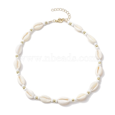 Bohemia Natural Cowrie Shell Beaded Necklaces(NJEW-JN04783-01)-4