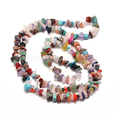 Natural & Synthetic Gemstone Chip Bead Strands(G-M205-21)-2