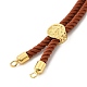 bracelets en argent avec cordon de nylon torsadé(DIY-B066-03G-01)-2