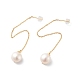 Round Natural Pearl Earrings for Women(EJEW-E303-02G)-1
