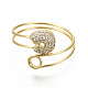 Brass Micro Pave Clear Cubic Zirconia Cuff Rings(RJEW-S045-018G-NR)-3