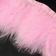 Fashion Feather Cloth Strand Costume Accessories, Pink, 120~190x28~56mm, about 2m/bag(FIND-Q040-06I)