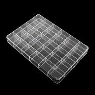 30 Compartments Rectangle Plastic Bead Storage Containers, Clear, 24.2x35.5x4.1cm(CON-Q025-03)