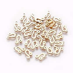 304 Stainless Steel Charms, Constellation/Zodiac Sign, Real 18K Gold Plated, Leo, 11.7x6.6x1mm, Hole: 0.8mm(STAS-L227-001H)