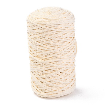 Cotton String Threads, for DIY Crafts, Gift Wrapping and Jewelry Making, Beige, 3mm, about 150m/roll