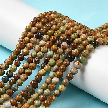 Brins de perles de chrysocolle jaune naturel(G-H298-A07-01)-2