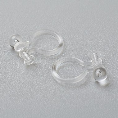 Pendientes de clip de plástico fornituras(KY-P001-10A)-2