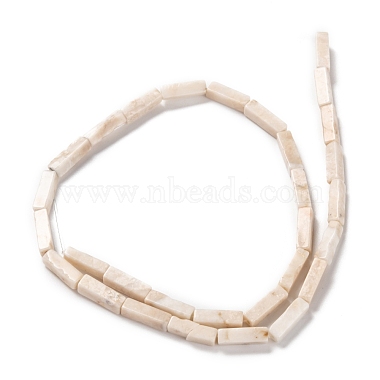 Chapelets de perles en bois pétrifié naturel(G-G837-20)-2