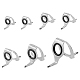 スーパーファインディング 7 個 5 スタイルのステンレス鋼釣竿ガイド リング(FIND-FH0006-70)-1