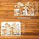Plastic Drawing Painting Stencils Templates(DIY-WH0396-515)-2