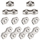 28Pcs 2 Style 304 Stainless Steel Wire Single Bolt & Double 2-post Cable Clamp(FIND-GA0003-12)-1