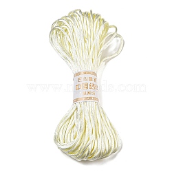 Polyester Embroidery Floss, Cross Stitch Threads, Light Goldenrod Yellow, 3mm, 20m/bundle(OCOR-C005-C21)