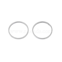 304 Stainless Steel Linking Ring, Stainless Steel Color, 15.5x1mm, Inner Diameter: 14mm(STAS-T047-15H)