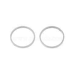 Non-Tarnish 304 Stainless Steel Linking Ring, Stainless Steel Color, 15.5x1mm, Inner Diameter: 14mm(STAS-T047-15H)