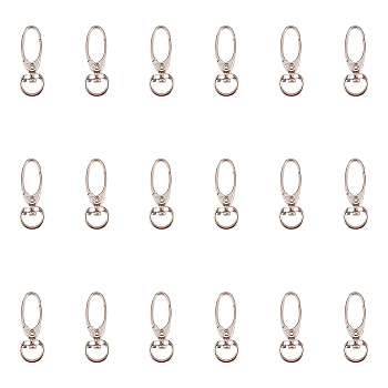 Iron Swivel Snap Hooks Clasps, Platinum, 37x13.5mm, Hole: 5x10mm