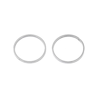 304 Stainless Steel Linking Ring, Stainless Steel Color, 15.5x1mm, Inner Diameter: 14mm