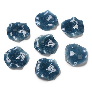 Leaf Opaque Acrylic Beads, for DIY Jewelry Making, Dark Green, 30~33x3~4mm, Hole: 1.4~1.6mm