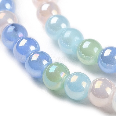 Transperant Electroplate Glass Beads Strands(X-GLAA-P056-4mm-B02)-3