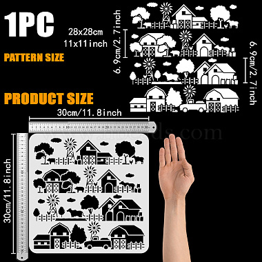 PET Hollow Out Drawing Painting Stencils(DIY-WH0391-0789)-2