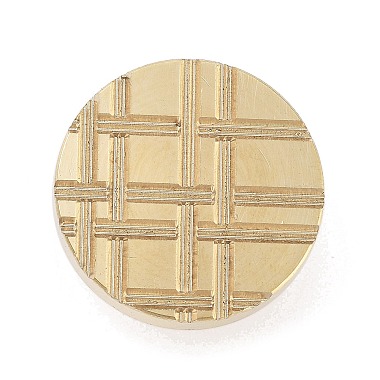 Texture Theme Roung Brass Stamp Head(AJEW-M036-06B-G)-2