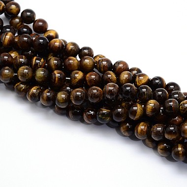 Natural Grade AB Tiger Eye Round Beads Strands(X-G-O047-02-8mm)-2