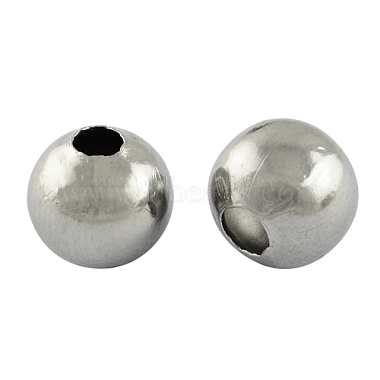 Stainless Steel Color Round Stainless Steel Beads