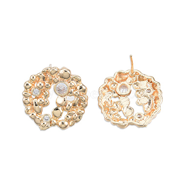 Flower Cubic Zirconia Stud Earrings