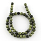 Rangées de perles rondes en dentelle serpentine naturelle / verte(X-G-E334-6mm-14)-6