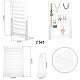 9-Tier Rectangle Transparent Acrylic Earring Display Organizer Stands(EDIS-WH0031-08)-4