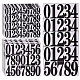 12 Sheets 3 Styles PVC Number Adhesive Decorative Stickers(DIY-GL0004-59)-1