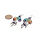Natural & Synthetic Mixed Gemstone Chips Tree of Life with Alloy Feather Chandelier Earrings(EJEW-JE05213)-4