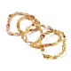 Bracelets extensibles en perles d'opale jaune naturel(BJEW-K213-10)-1