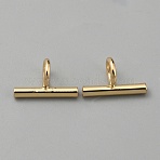 Brass Tube Bails, Loop Bails, Tube, Golden, 8x13x6mm, Hole: 4mm(DIY-WH0430-581B-G)