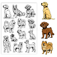 PVC Stamps, for DIY Scrapbooking, Photo Album Decorative, Cards Making, Stamp Sheets, Film Frame, Dog, 21x14.8x0.3cm(DIY-WH0371-0139)