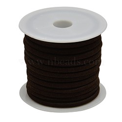 Faux Suede Cord, Faux Suede Lace, Coconut Brown, 3x1.5mm, about 5.46 yards(5m)/roll, 25rolls/bag(LW-R003-3mm-1092)