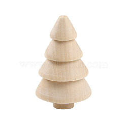 Unfinished Wood Display Decoration, for Kids Painting Craft, 3D Tree, BurlyWood, 70x41mm(WOCR-PW0003-87B)