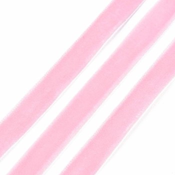 Single Face Velvet Ribbon, Pearl Pink, 3/8 inch(9.5~10mm), about 50yards/roll(45.72m/roll)